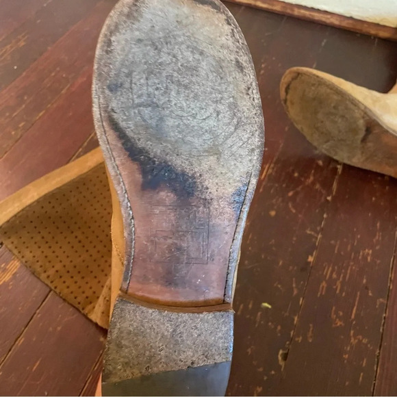 Frye perforated boots suede calf tan riding boots 9.5 - Picture 6 of 6